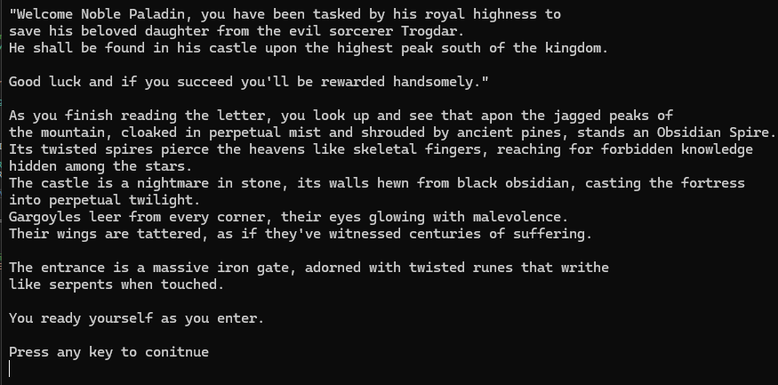 Knight's Quest Introduction.