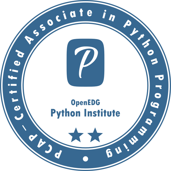 Certified Associate in Python Programming Certification issued by Open EDG